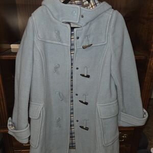 Old Navy Blue Plaid Coat